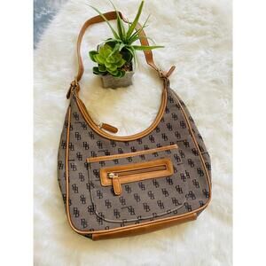 BB Brown Monogram Canvas Shoulder Bag